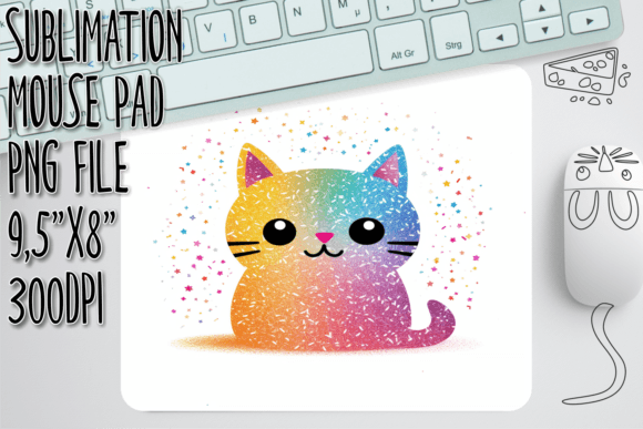 Animated Cat Characters Mouse Pad Patter