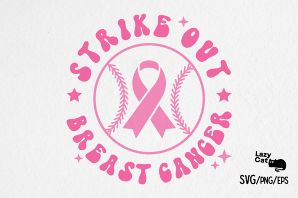 Breast Cancer Baseball SVG