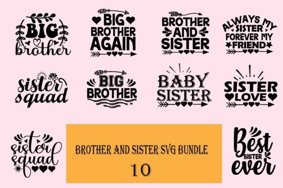 Brother and Sister Svg Bundle