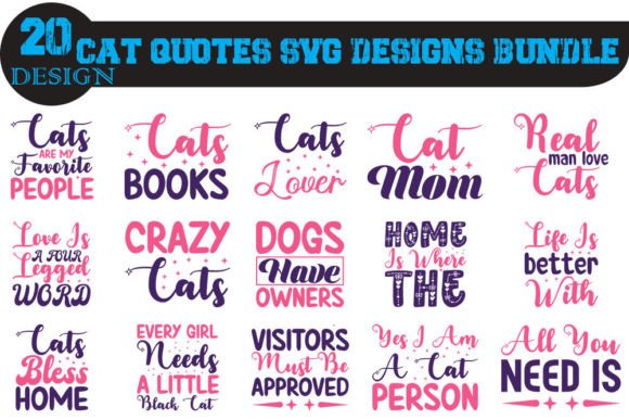 Cat Quotes T-shirt Bundle