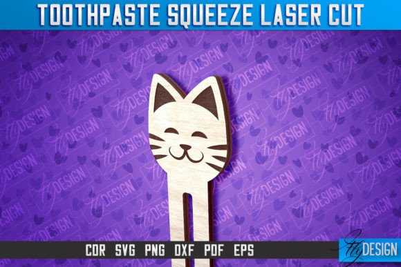 Cat Toothpaste Squeezer Laser Cut