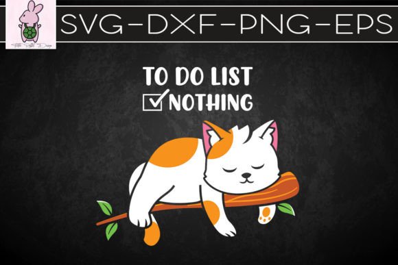 Cute Lazy Cat Animal to Do List