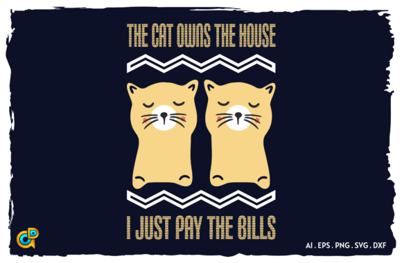Funny Cat Quote PNG Design