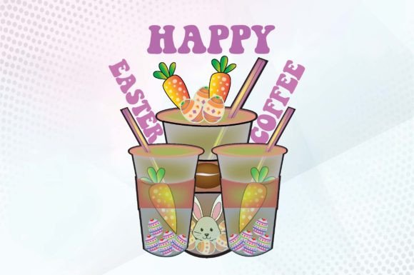 Happy Easter Coffee Svg Design