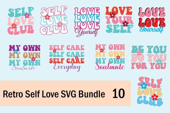 Retro Self Love SVG Bundle