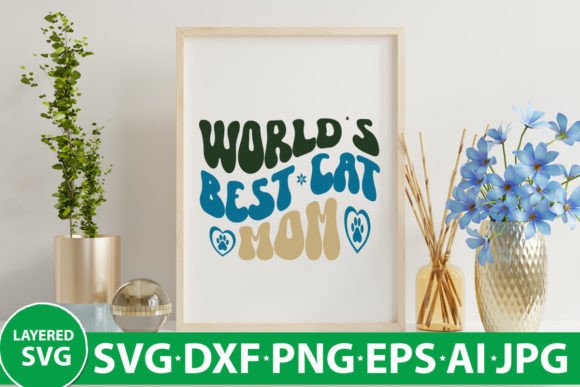 World’s Best Cat Mom Retro Design